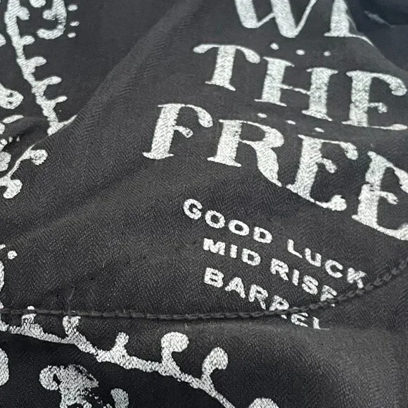 NWT Rare Size Free People We The Free Good Luck Barrel Jeans Luke Green 31S Boho - Picture 16 of 16